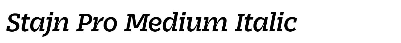 Stajn Pro Medium Italic